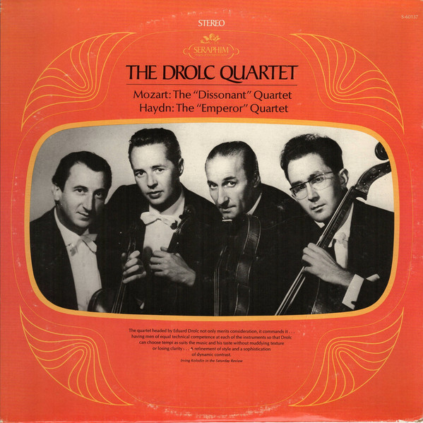 Image for mozart: the dissonant quartet / haydn: the emperor quartet LP