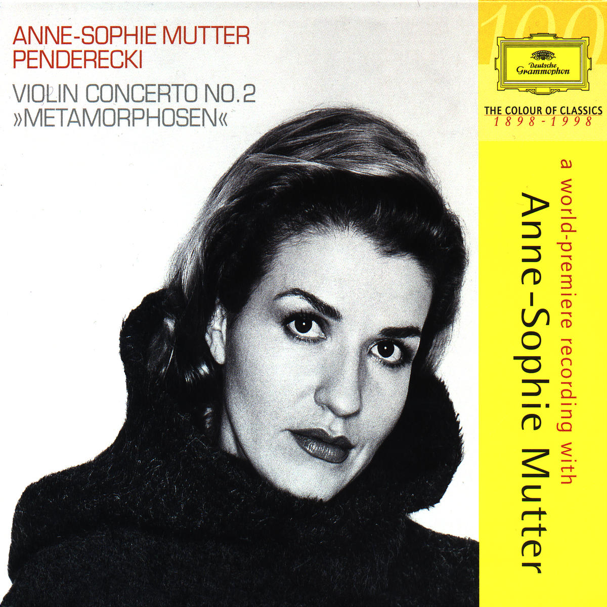 Image for Krzysztof Penderecki: Concerto for Violin & Orchestra No. 2 'Metamorphosen' (1992-95) / B?la Bart?k: Sonata for Violin & Piano No. 2, Sz 76 (1922) - Anne-Sophie Mutter / London Symphony Orchestra / Krzysztof Penderecki / Lambert Orkis